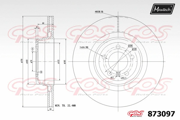 Disque de frein MAXTECH 873097