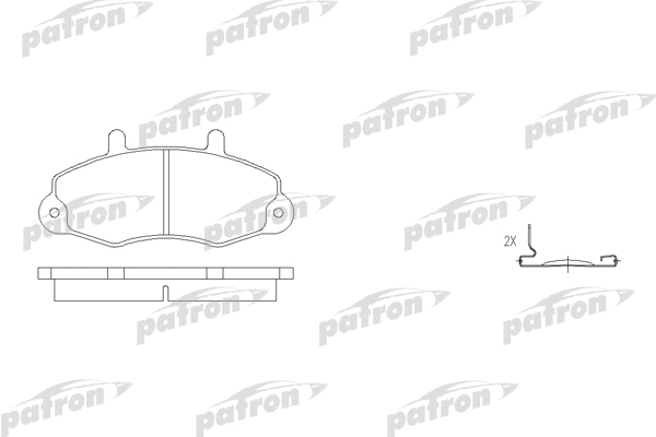 Kit de plaquettes de frein, frein à disque PATRON PBP700