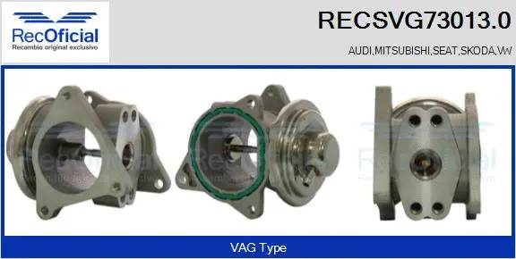 Vanne EGR RECOFICIAL RECSVG73013.0