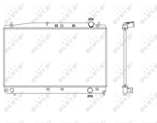 Radiateur, refroidissement du moteur NRF 53466