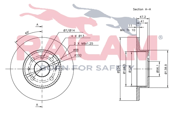 Disque de frein RAICAM RD00983