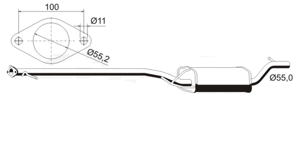 Silencieux central VEGAZ GmbH FS-469ERNS