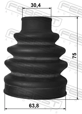 Joint-soufflet, arbre de commande FEBEST 1617-204