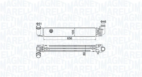 Refroidisseur d'air de suralimentation MAGNETI MARELLI 351319205360