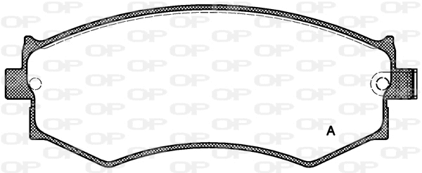 Kit de plaquettes de frein, frein à disque OPEN PARTS BPA0350.04
