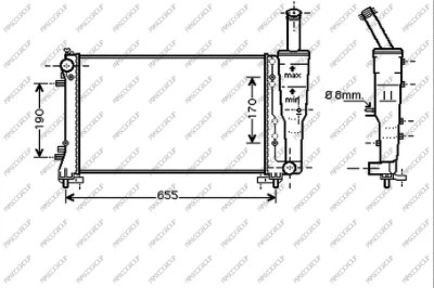 Radiateur, refroidissement du moteur PRASCO FT340R006
