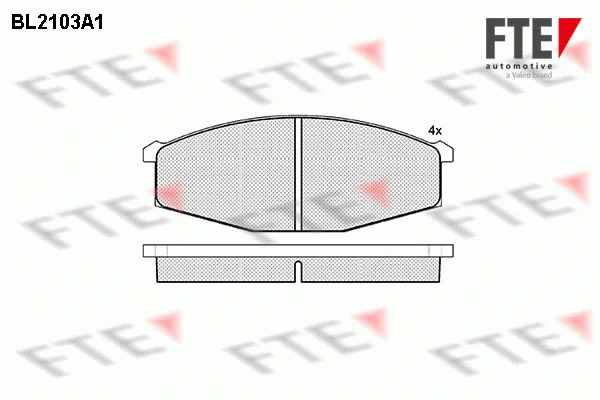 Kit de plaquettes de frein, frein à disque FTE 9010677