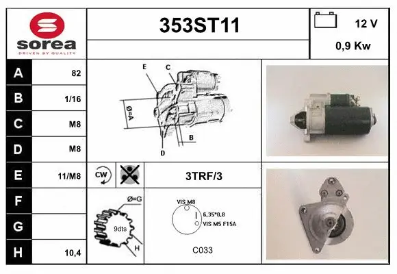 Démarreur STARTCAR 353ST11