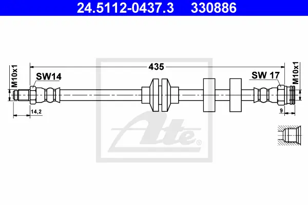 Flexible de frein ATE-APAC 24.5112-0437.3
