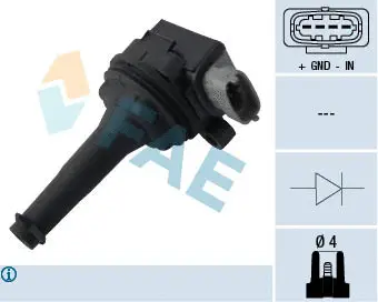 Bobine d'allumage FAE 80304