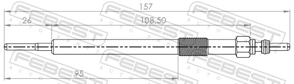 Bougie de préchauffage FEBEST 14642-002