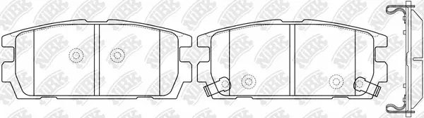 Kit de plaquettes de frein, frein à disque NiBK PN0098