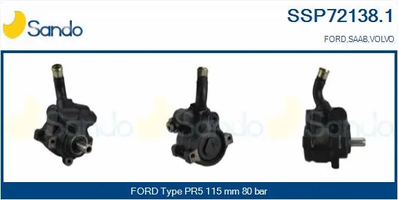 Pompe hydraulique, direction SANDO SSP72138.1