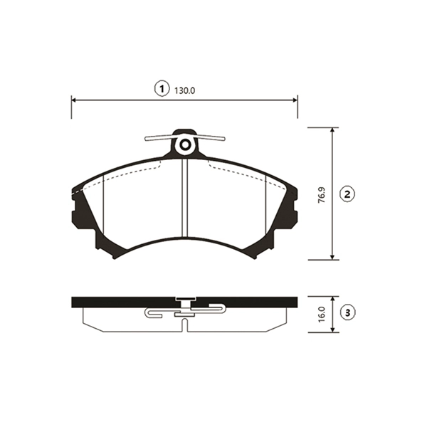 Kit de plaquettes de frein, frein à disque CTR GK0637