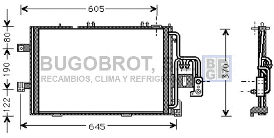 Condenseur, climatisation BUGOBROT 62-OL5369