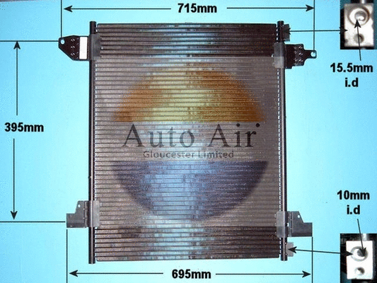 Condenseur, climatisation AUTO AIR GLOUCESTER 16-1214