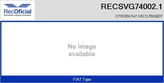 Vanne EGR RECOFICIAL RECSVG74002.1