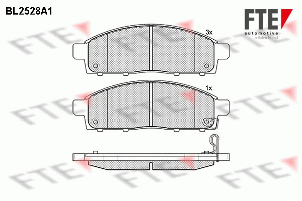 Kit de plaquettes de frein, frein à disque FTE 9010782