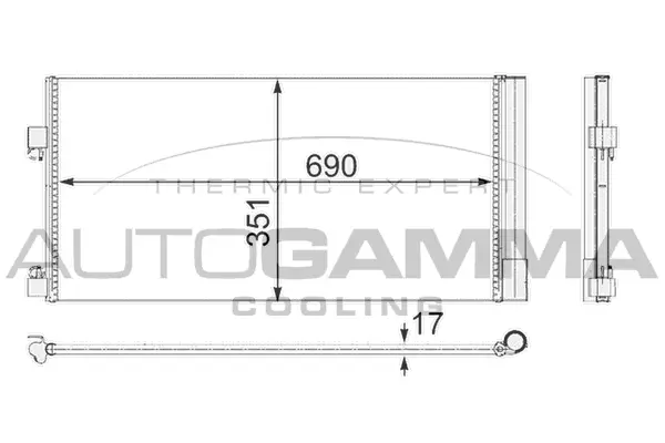 Condenseur, climatisation AUTOGAMMA 105091