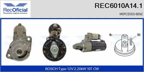Démarreur RECOFICIAL REC6010A14.1