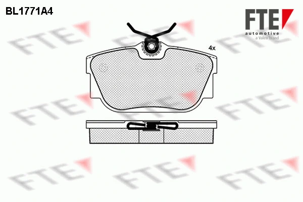 Kit de plaquettes de frein, frein à disque FTE 9010341