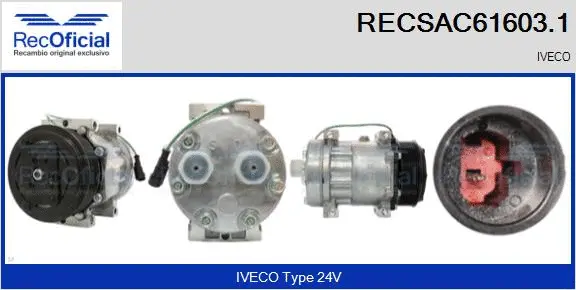 Compresseur, climatisation RECOFICIAL RECSAC61603.1