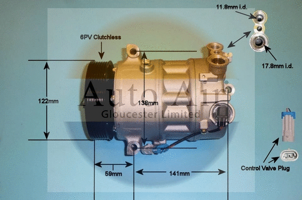 Compresseur, climatisation AUTO AIR GLOUCESTER 14-9742p