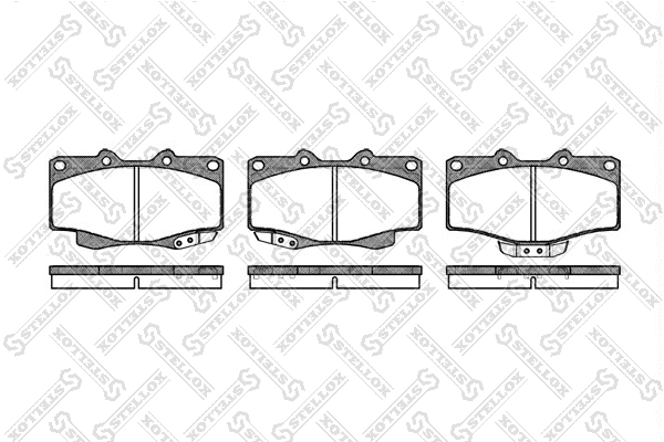 Kit de plaquettes de frein, frein à disque STELLOX 326 004-SX