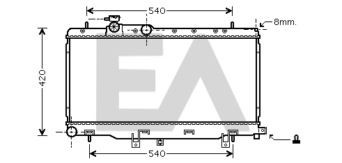 Radiateur, refroidissement du moteur EACLIMA 31R68001