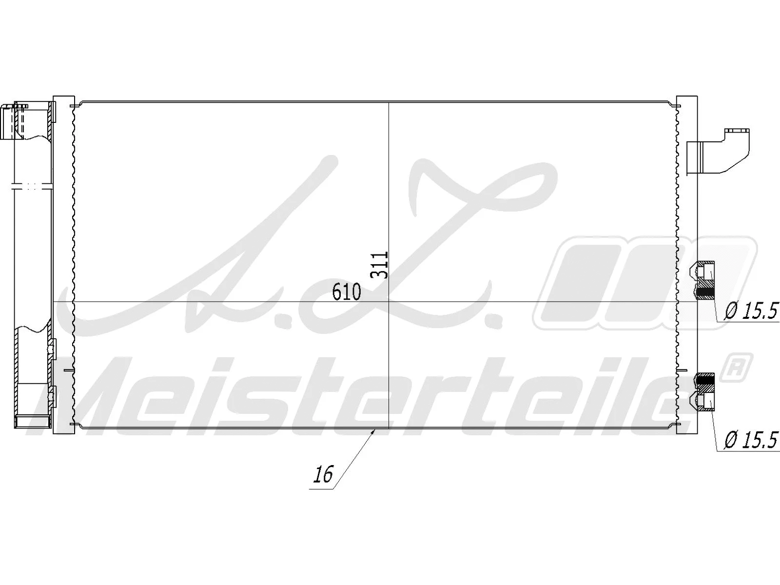Condenseur, climatisation A.Z. Meisterteile AZMT-45-030-1452