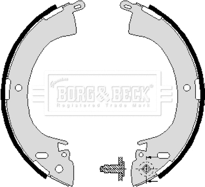 Jeu de mâchoires de frein BORG & BECK BBS6197