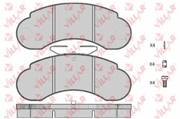 Kit de plaquettes de frein, frein à disque VILLAR 626.0415
