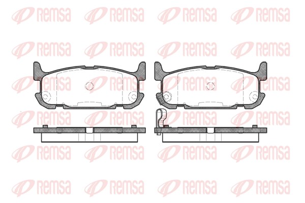 Kit de plaquettes de frein, frein à disque REMSA 0853.12