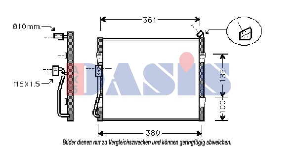 Condenseur, climatisation AKS DASIS 372020N