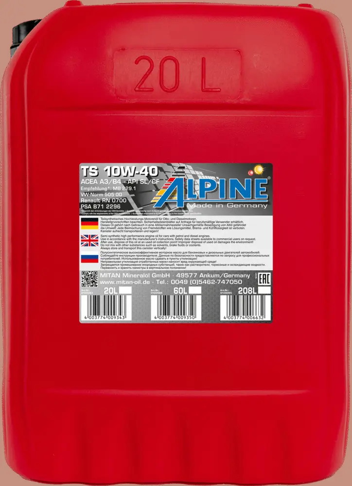 Huile moteur ALPINE 0100083