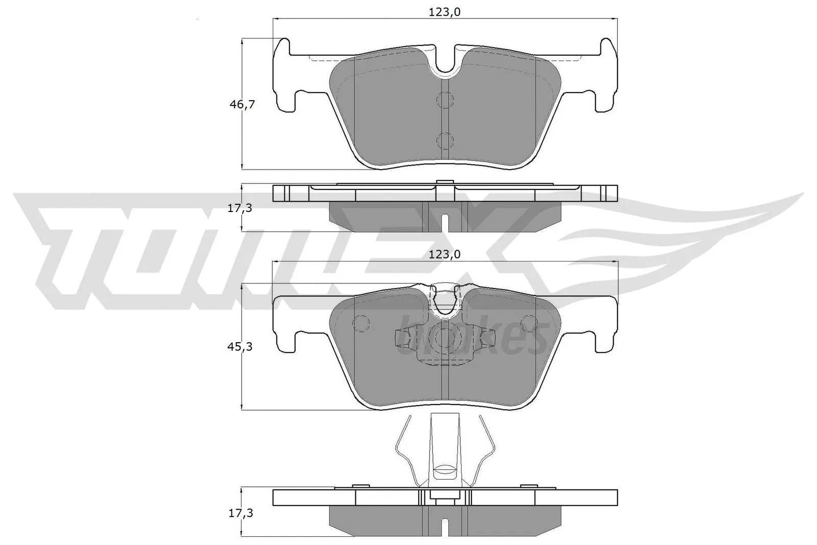 Kit de plaquettes de frein, frein à disque TOMEX Brakes TX 16-86