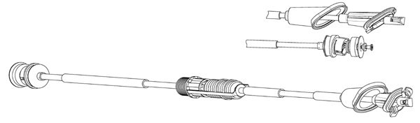 Tirette à câble, commande d'embrayage CEF PU01144