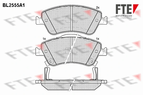Kit de plaquettes de frein, frein à disque FTE 9010809