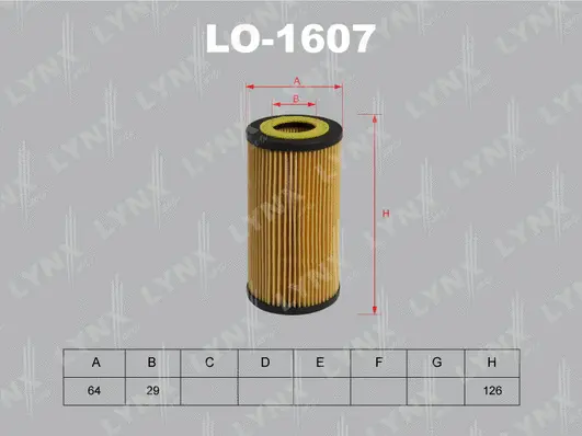 Filtre à huile LYNXAUTO LO-1607