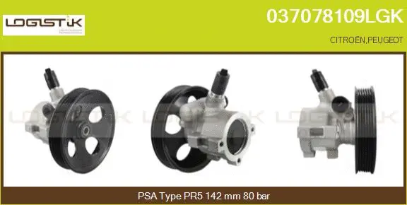 Pompe hydraulique, direction LGK 037078109LGK