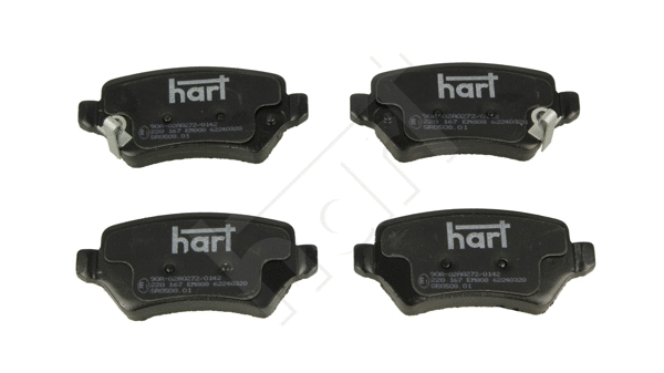 Kit de plaquettes de frein, frein à disque HART 220 167