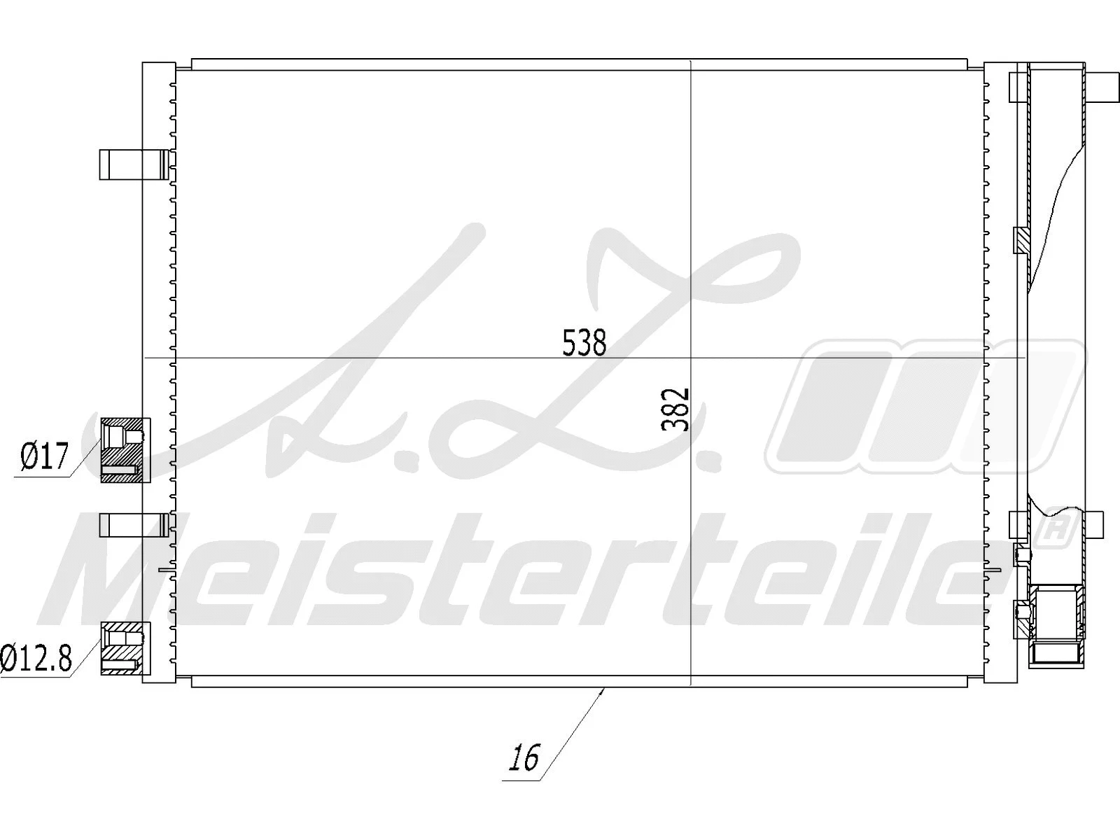 Condenseur, climatisation A.Z. Meisterteile AZMT-45-030-1152