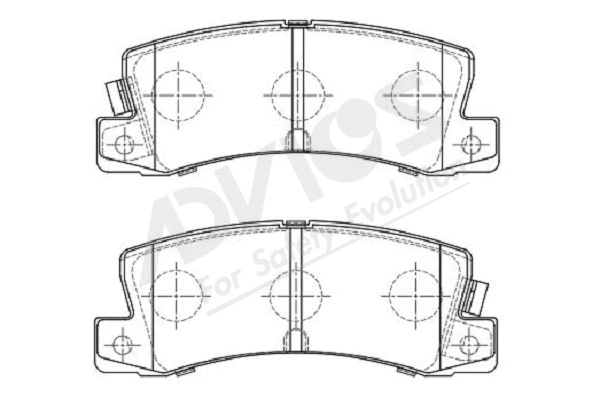Kit de plaquettes de frein, frein à disque ADVICS-SEA A2N051Y