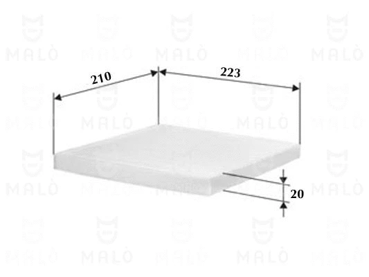 Filtre, air de l'habitacle AKRON-MALÒ 1530721