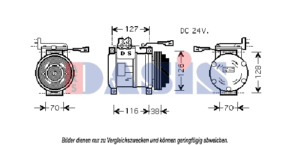 Compresseur, climatisation AKS DASIS 851395N