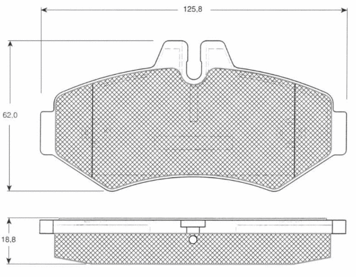 Kit de plaquettes de frein, frein à disque MTR MT547