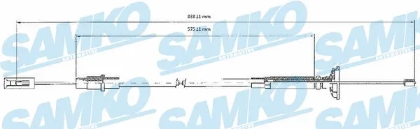 Tirette à câble, commande d'embrayage SAMKO C0263C