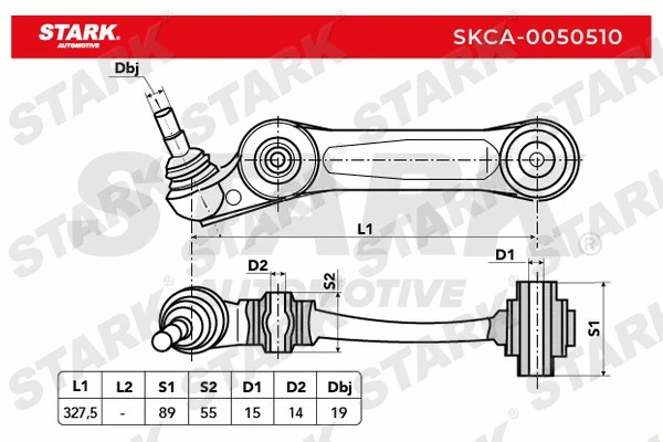 Bras de liaison, suspension de roue Stark SKCA-0050510