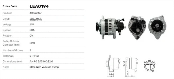 Alternateur LUSA LEA0194