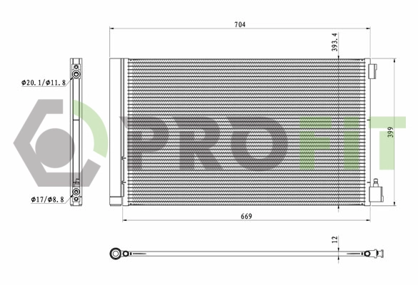 Condenseur, climatisation PROFIT 1770-0381